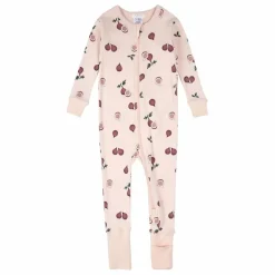 Pyjama Convertible Figues Coton Bio | Rose pâle