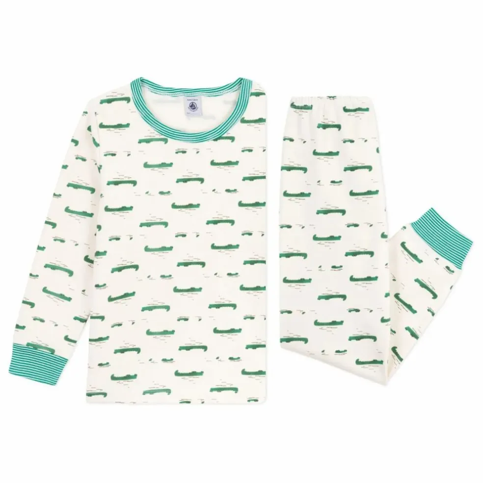 Pyjama Crocodiles Coton Bio | Ecru