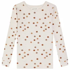 Pyjama Côtelé Citrouilles Coton Bio | Gris