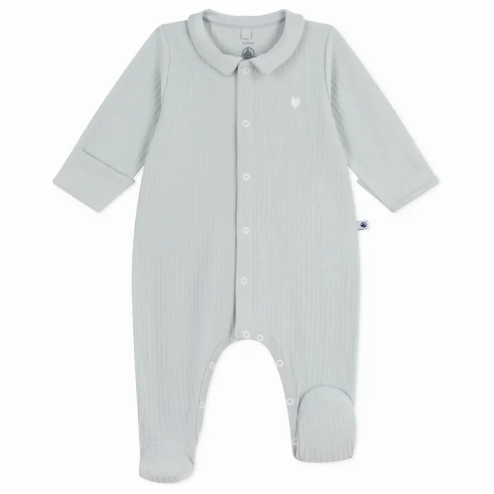 Pyjama Côtelé Coton Bio | Gris chiné