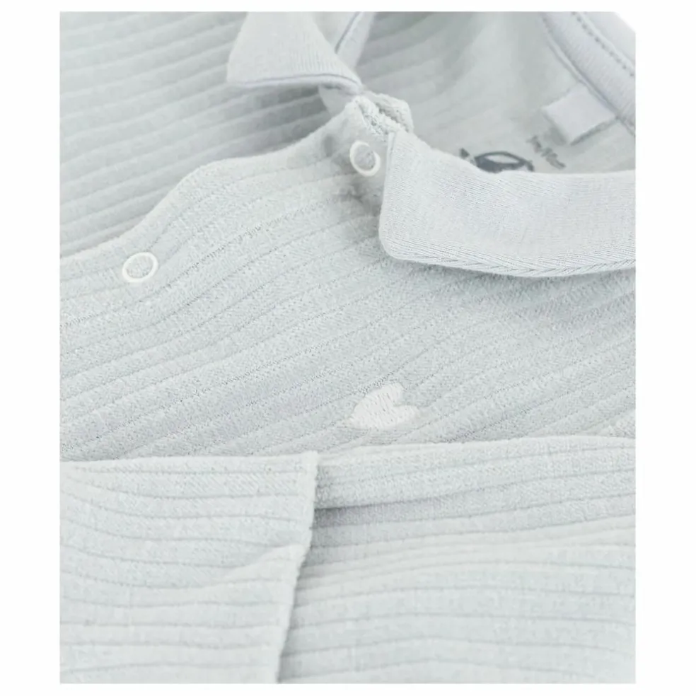 Pyjama Côtelé Coton Bio | Gris chiné