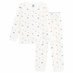 Pyjama Cœurs Coton Bio | Blanc