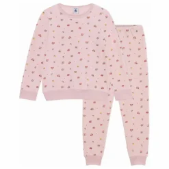Pyjama Cœurs et Fleurs Coton Bio | Rose pâle
