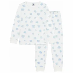 Pyjama Cœurs Peints Coton Bio | Blanc