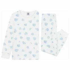 Pyjama Cœurs Peints Coton Bio | Blanc