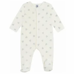 Pyjama Dors Bien Cœurs Pailletés Coton Bio | Ecru