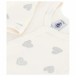 Pyjama Dors Bien Cœurs Pailletés Coton Bio | Ecru