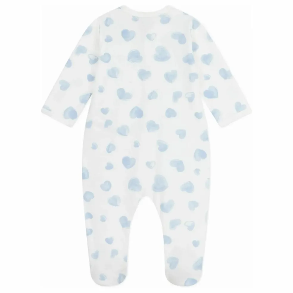 Pyjama Dors Bien Epais Cœurs Coton Bio | Bleu