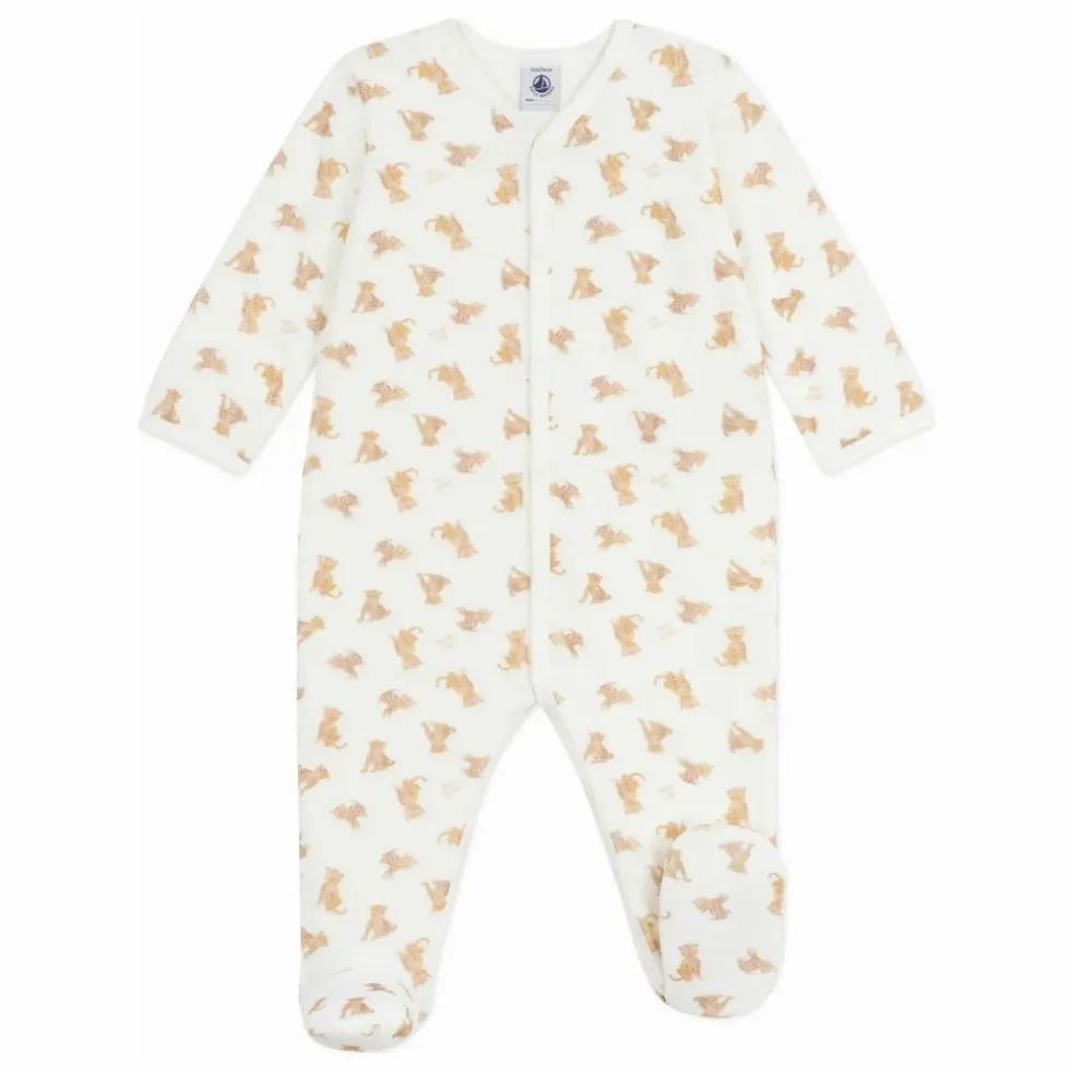 Pyjama Dors Bien Guépard Coton Bio | Ecru