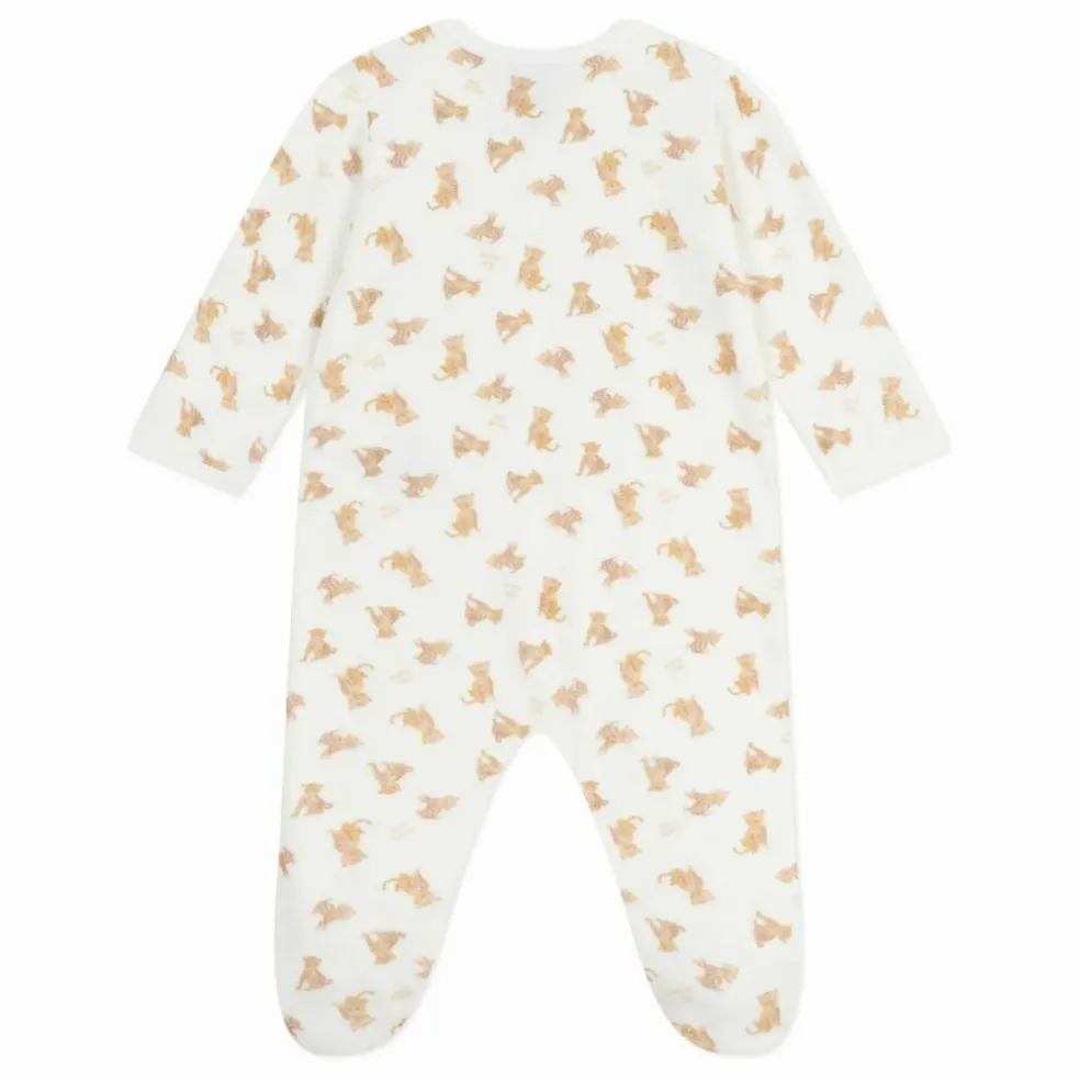 Pyjama Dors Bien Guépard Coton Bio | Ecru