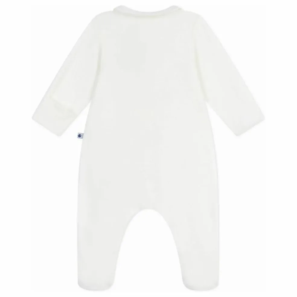 Pyjama Dors Bien Logo Brodé Coton Bio | Blanc