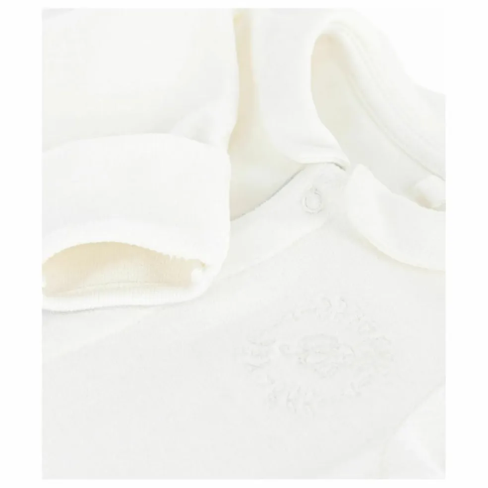 Pyjama Dors Bien Logo Brodé Coton Bio | Blanc