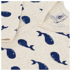 Pyjama Dors Bien Sans Pieds Baleines Coton Bio | Beige chiné