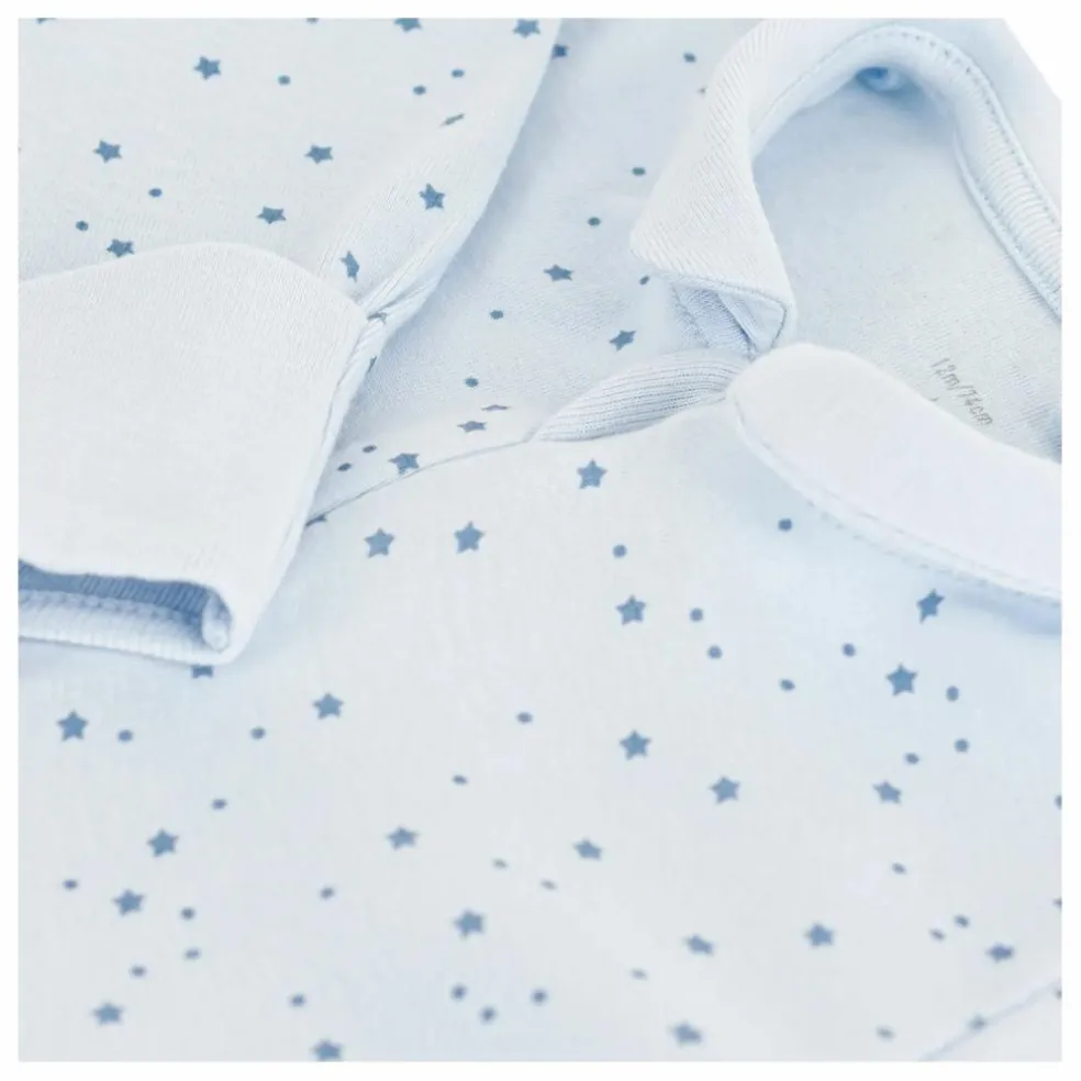 Pyjama Dors Bien Zippé Etoiles Coton Bio | Bleu