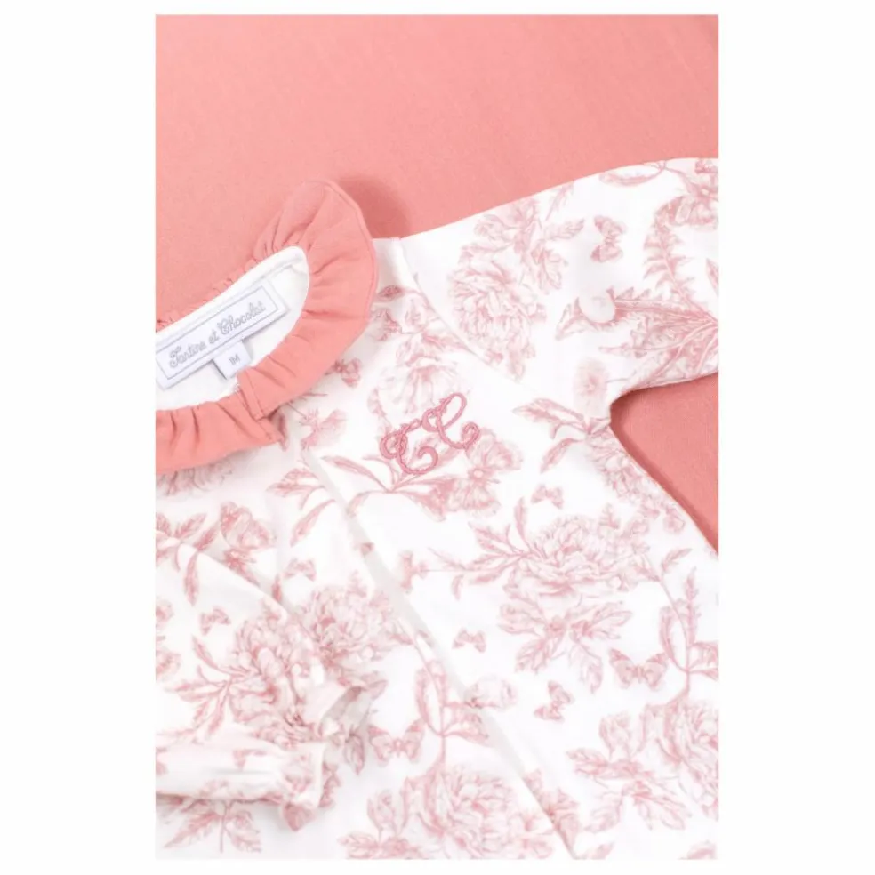 Pyjama Dors-bien Toile de Jouy | Rose pêche