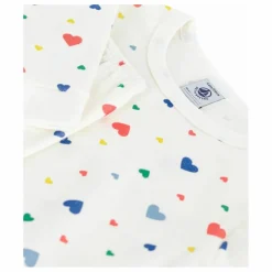 Pyjama Elastiqué Cœurs Coton Bio | Blanc