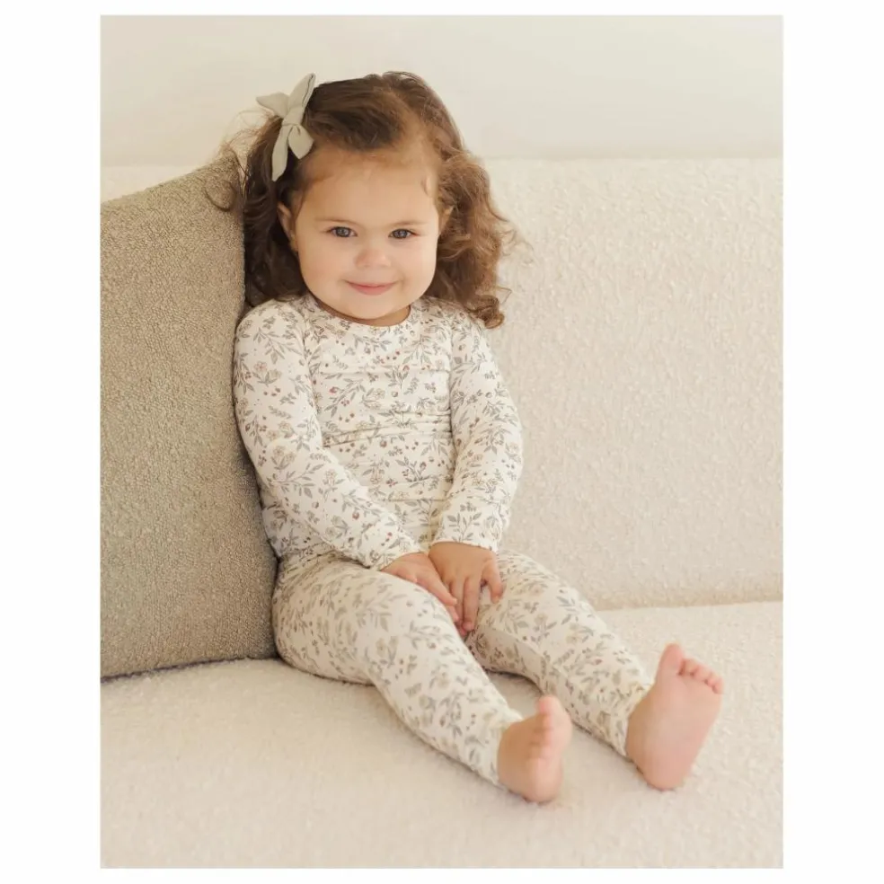 Pyjama Fleuri Bamboo | Ivoire