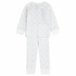 Pyjama Fleuri Coton Bio | Blanc