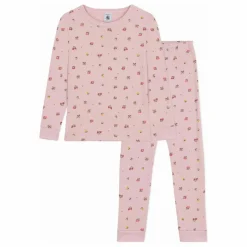 Pyjama Fleuri Cœurs Coton Bio | Rose