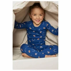 Pyjama Football Coton Bio | Bleu foncé