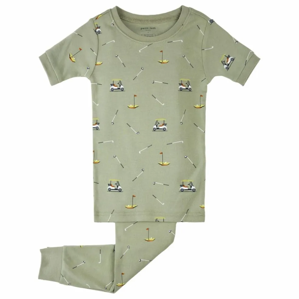 Pyjama Golf Coton Bio | Vert kaki