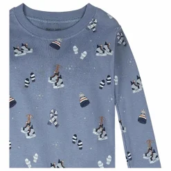 Pyjama Hiver Coton Bio | Bleu