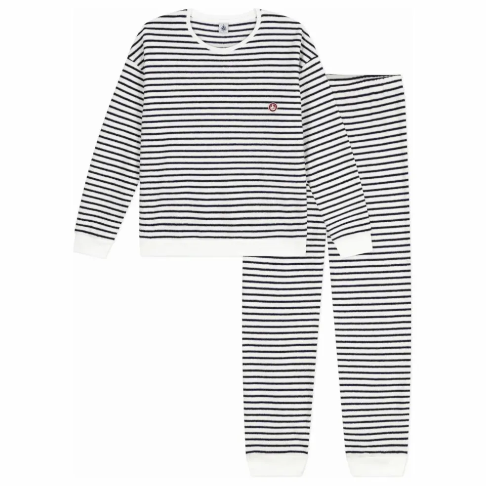 Pyjama Rayé Eponge | Ecru