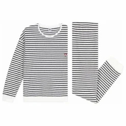 Pyjama Rayé Eponge | Ecru