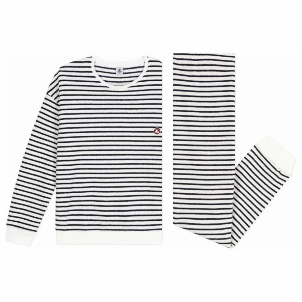 Pyjama Rayé Eponge | Ecru