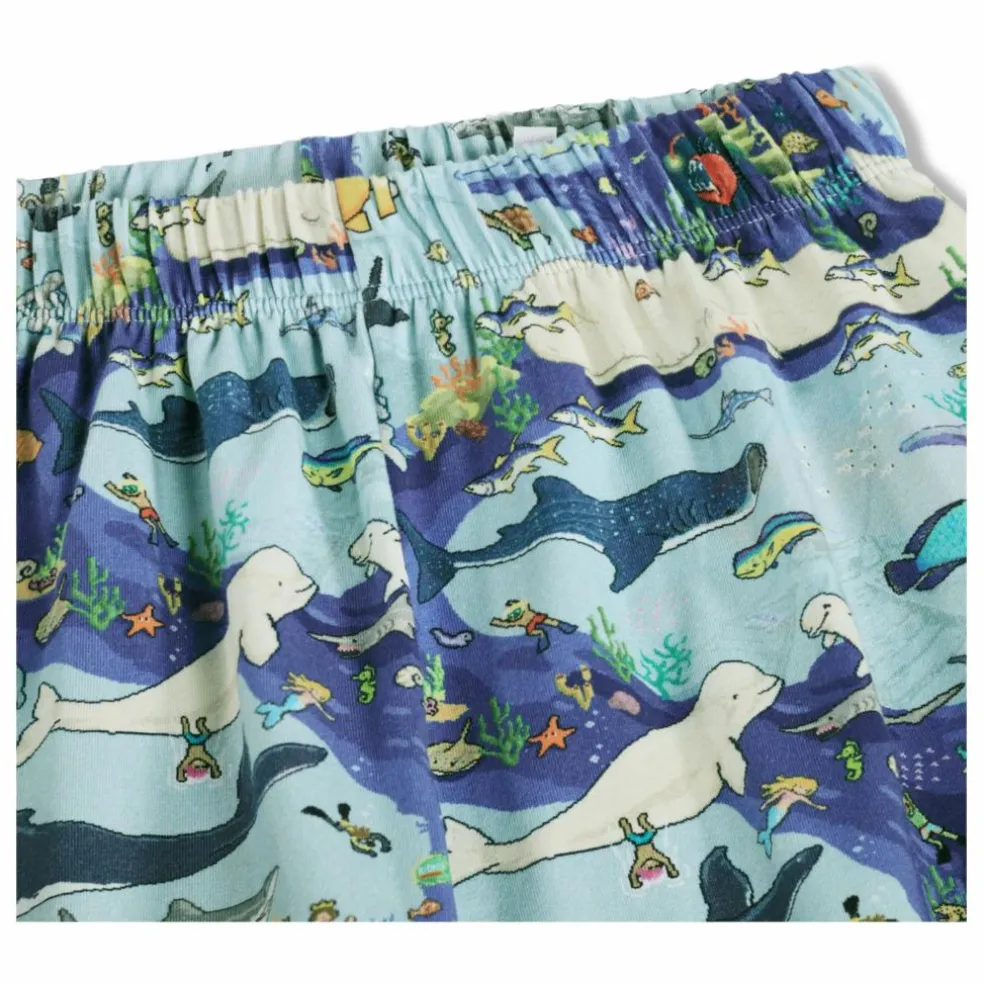 Pyjama Short Luvis Baleines Coton Bio | Bleu