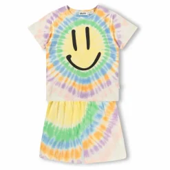 Pyjama Short Luvis Smile Tie and Dye Coton Bio | Orange