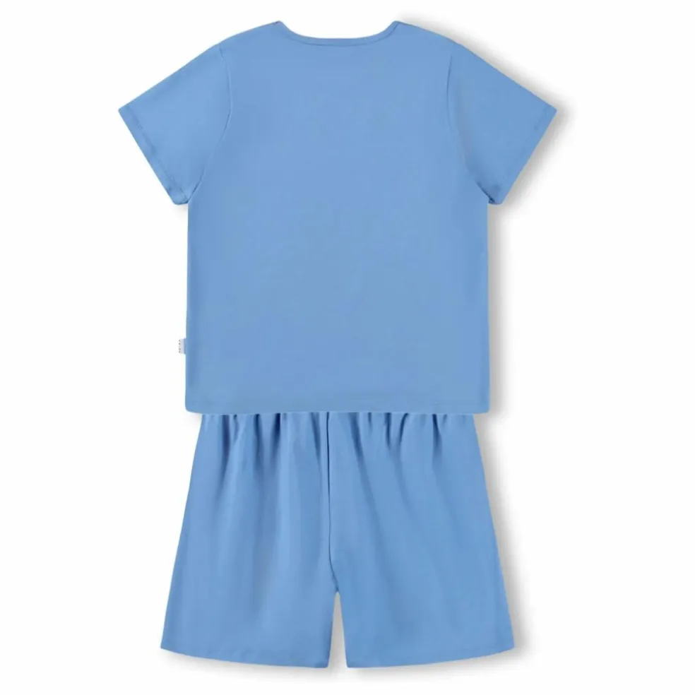 Pyjama Short Luvis Smile Coton Bio | Bleu