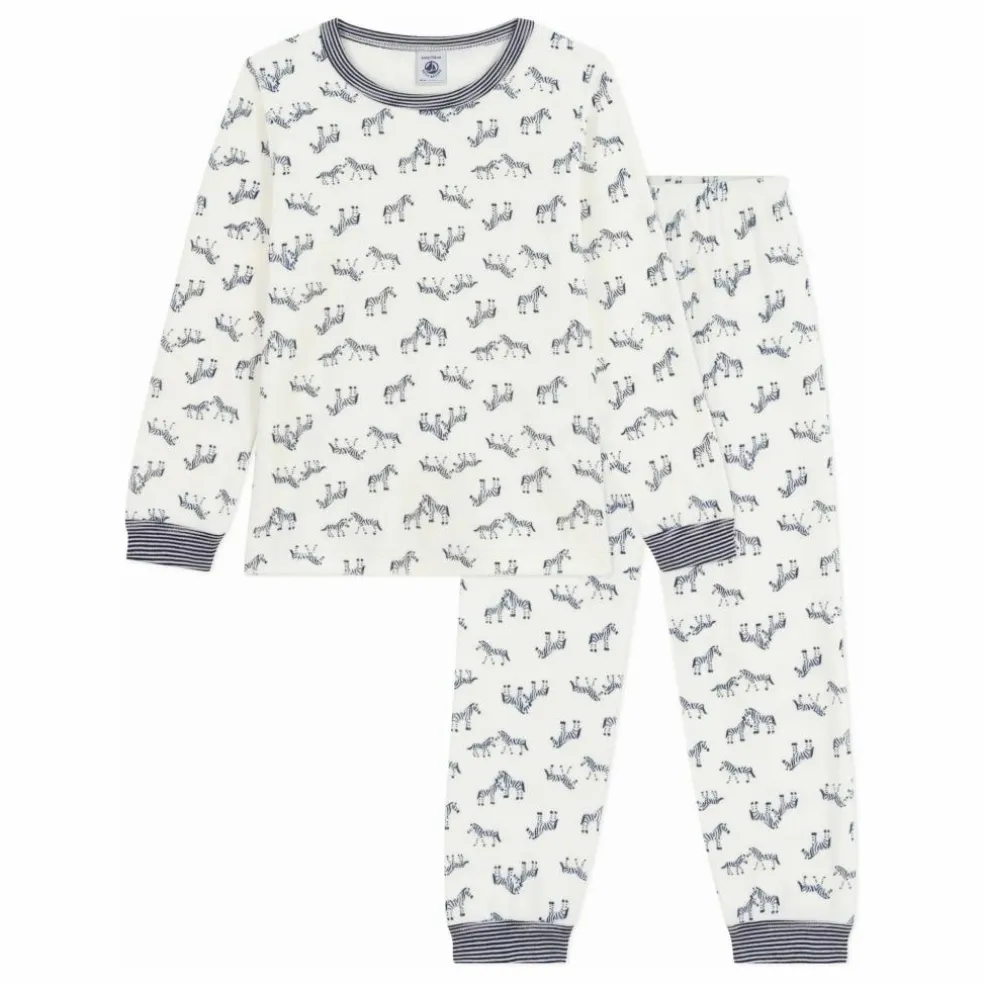 Pyjama Zèbres Coton Bio | Ecru