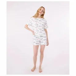 Pyjashort Broken Coton Bio | Ecru