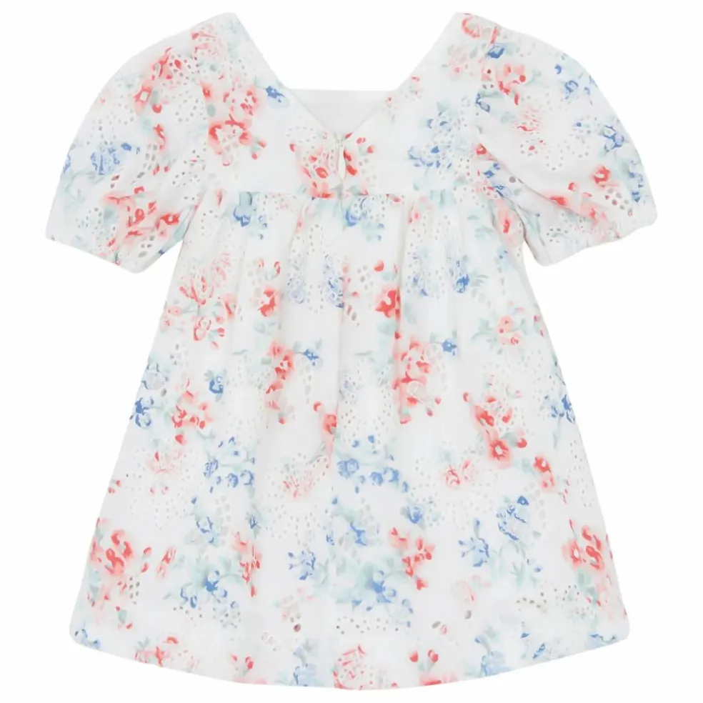 Robe Ajourée Fleurie | Blanc