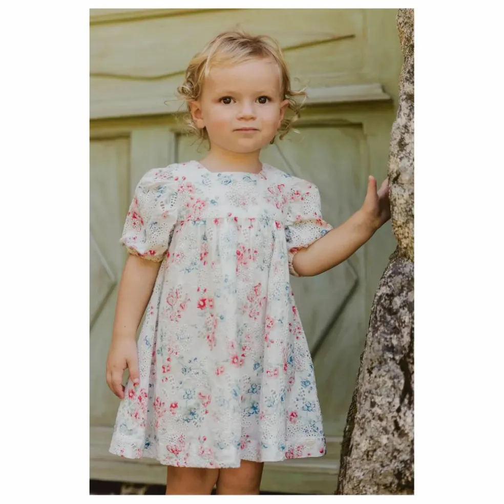 Robe Ajourée Fleurie | Blanc