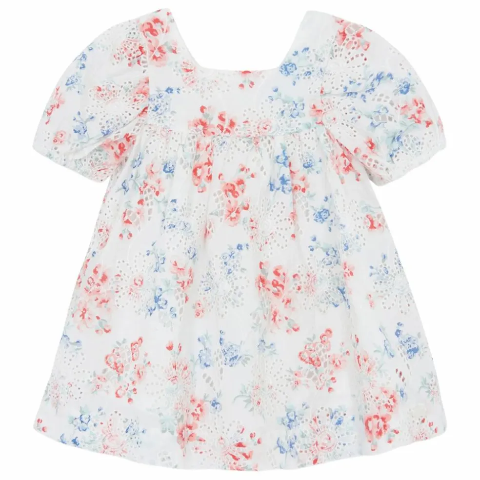 Robe Ajourée Fleurie | Blanc