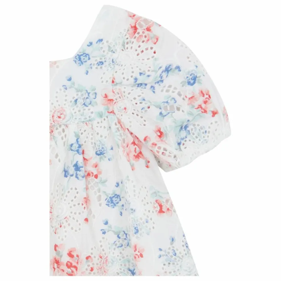 Robe Ajourée Fleurie | Blanc