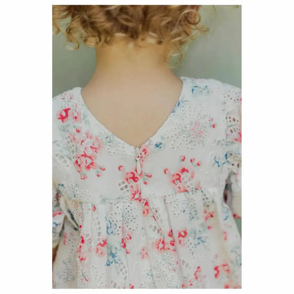 Robe Ajourée Fleurie | Blanc
