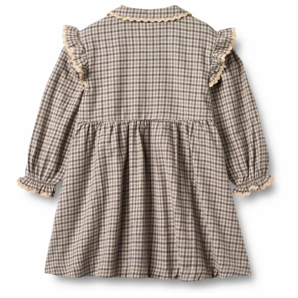 Robe Alissa Carreaux Coton Bio | Beige