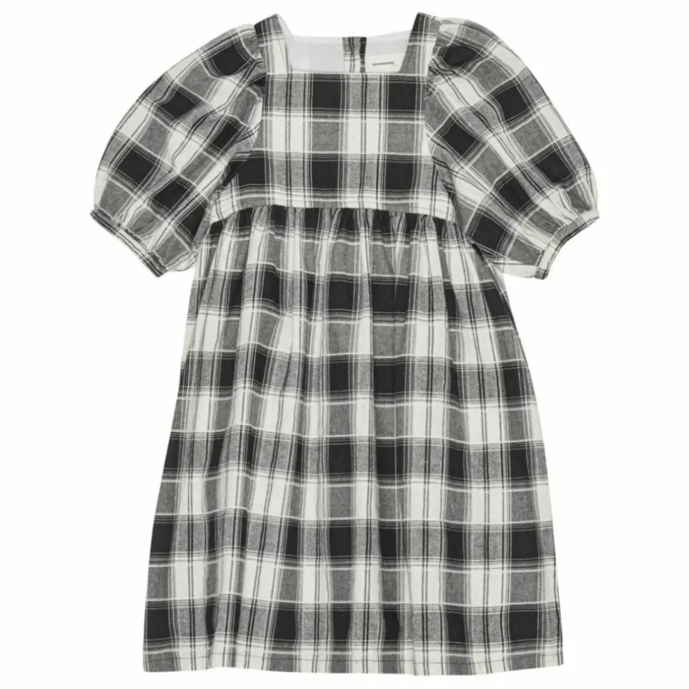 Robe Alva Carreaux Coton Bio | Noir