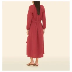 Robe Andrea Gaze de Coton | Rouge
