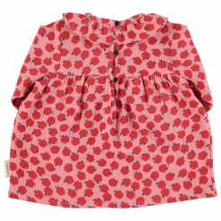 Robe Bébé Pomme Gaze de Coton Bio | Rose