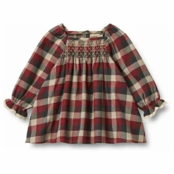 Robe Bella Carreaux Coton Bio | Rouge