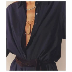Robe Boden Popeline de Coton | Bleu marine