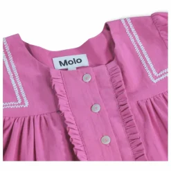 Robe Boutonnée Crelo Fleurs Coton Bio | Violet