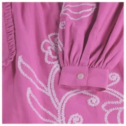 Robe Boutonnée Crelo Fleurs Coton Bio | Violet