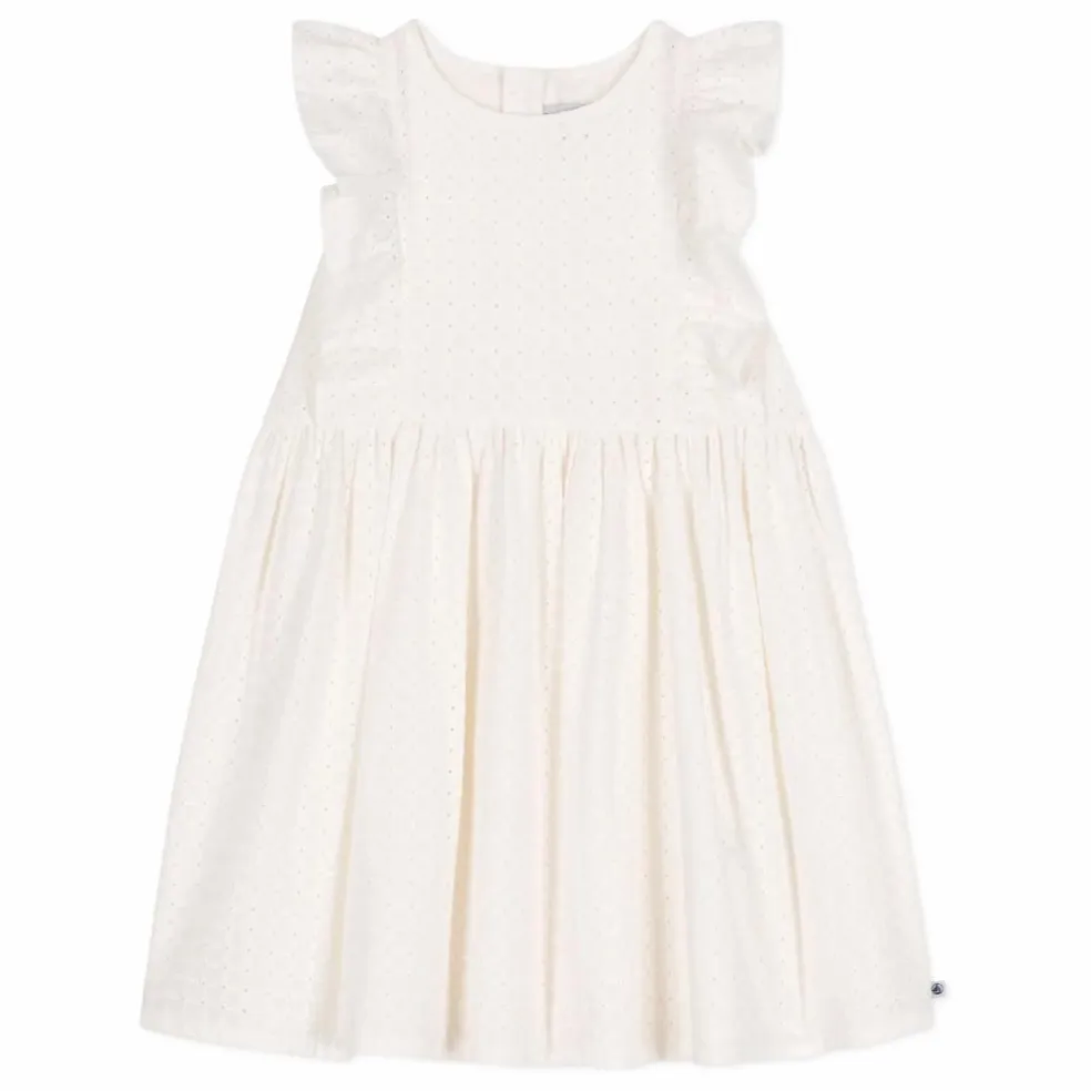 Robe Brendice Broderie Anglaise Coton Bio | Blanc