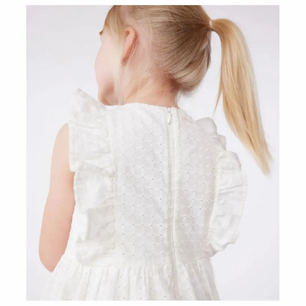 Robe Brendice Broderie Anglaise Coton Bio | Blanc