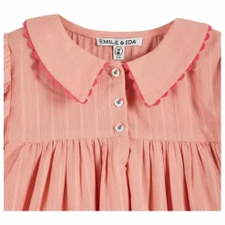 Robe Brodée | Rose pêche
